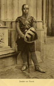 221949 Portret van Sweder van Voerst, voorgesteld door G.E.F.J. de Kuyper, deelnemer in de maskeradeoptocht tijdens de ...